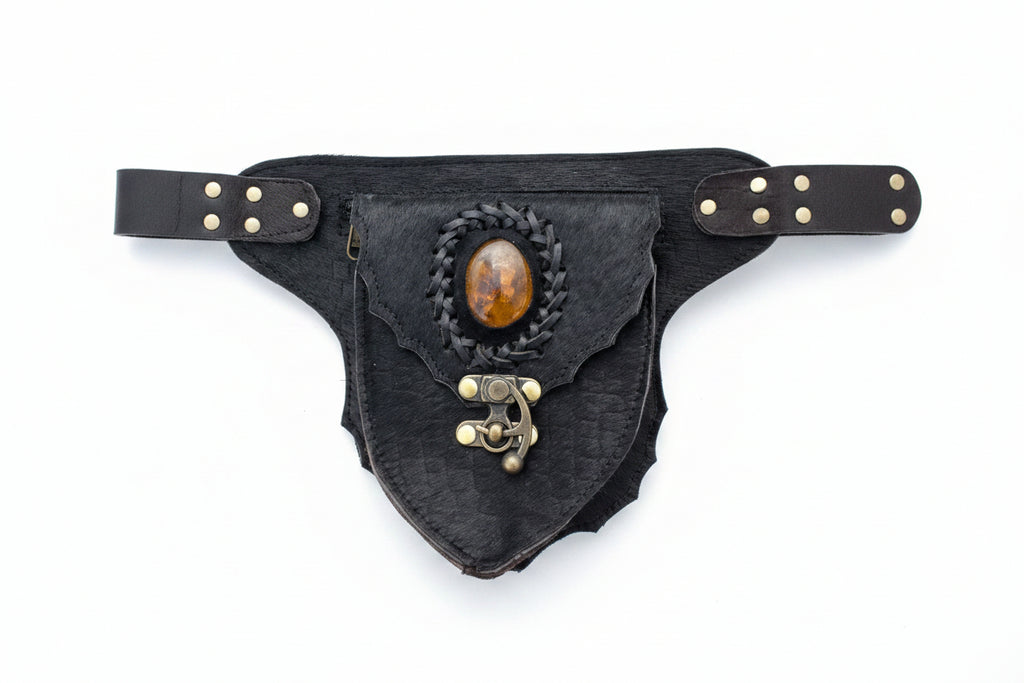 Boho Leren Festival Riemtas Zwart – Faya's Choice