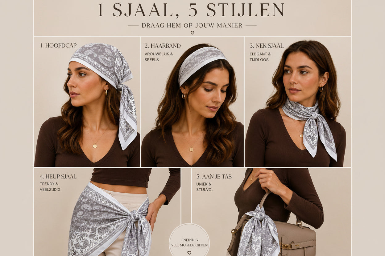 Luxe Paisley Katoenen Sjaal Grijs – Multifunctioneel